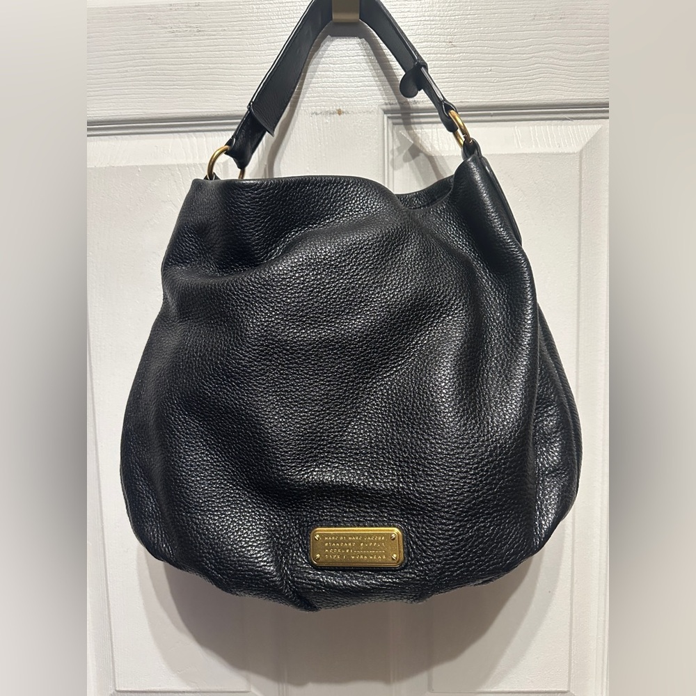 Marc by Marc Jacobs Black Leather Classic Q Hillier Hobo